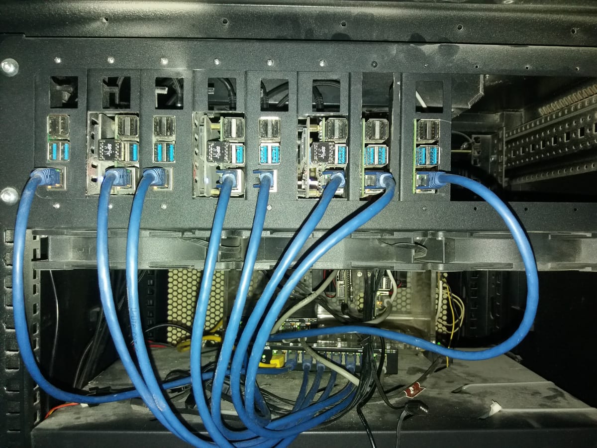 This is Mi Docker Swarm Ulises (8x Rpi 4 - 4Gb) + (2x Jetson Nano - 2Gb) & Glusterfs 3TB